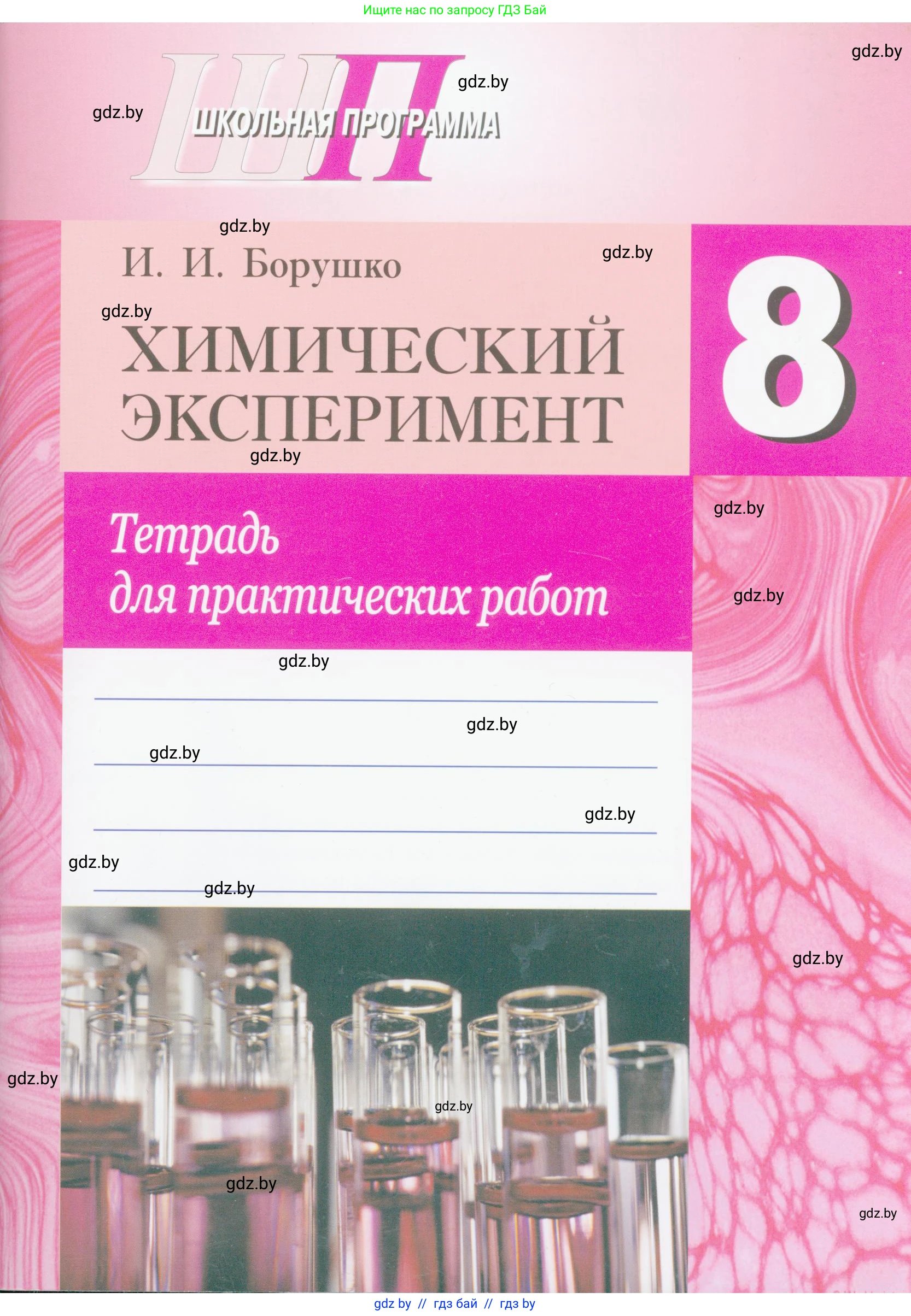 Химия, 8 класс Тетрадь для практических работ, автор: Борушко Ирина Ивановна, издательство Сэр-Вит, Минск, 2022, розового цвета, 