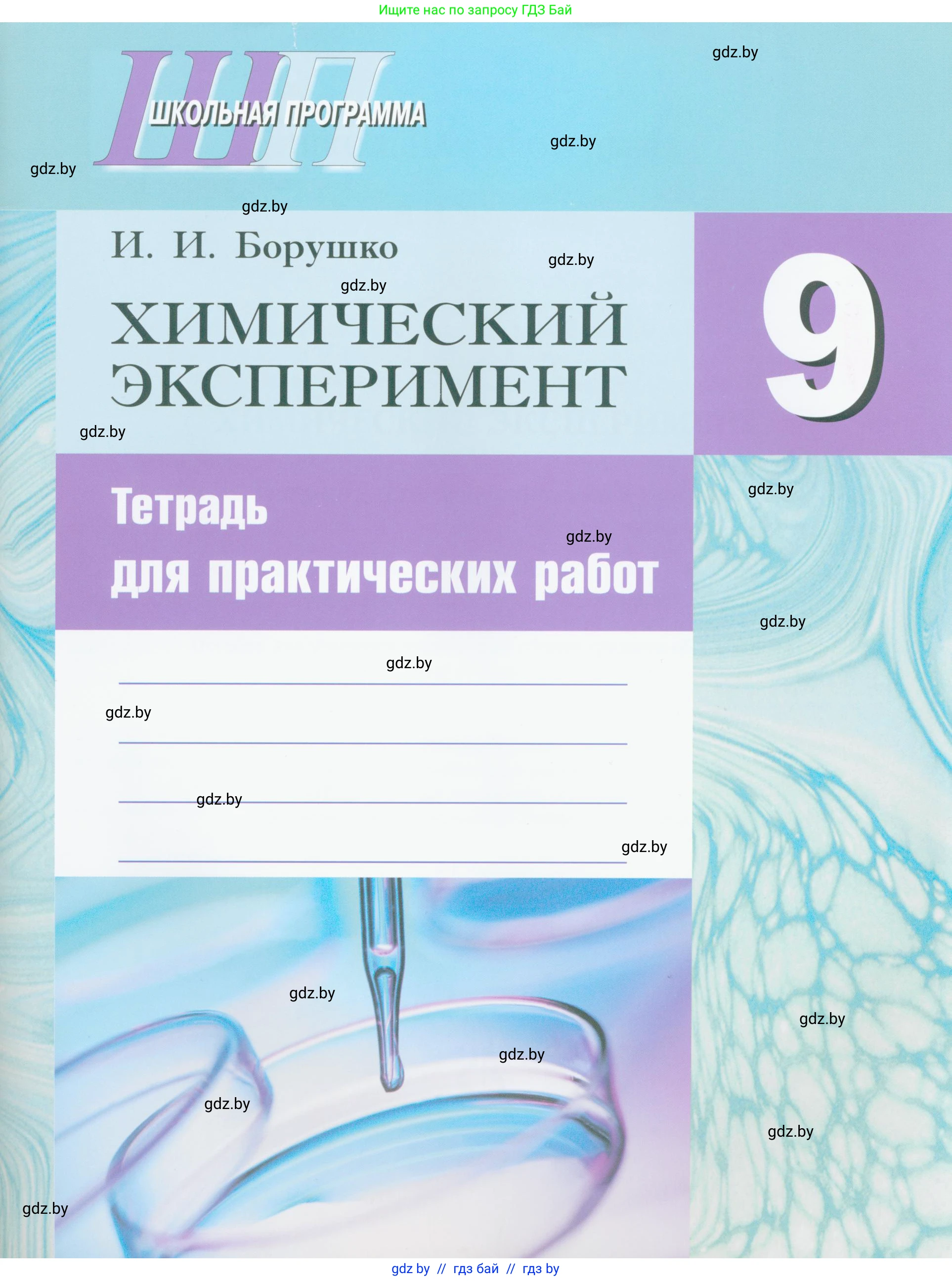 Химия, 9 класс Тетрадь для практических работ, автор: Борушко Ирина Ивановна, издательство Сэр-Вит, Минск, 2022, бирюзового цвета, 