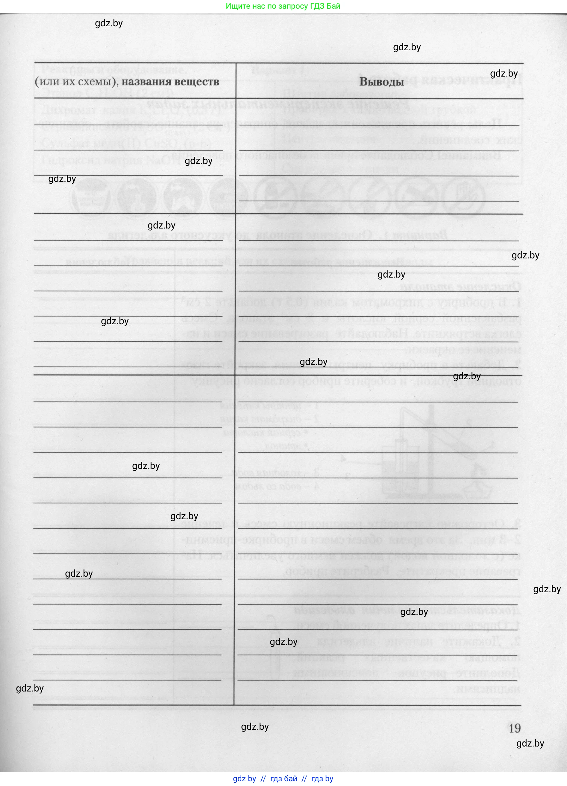 Химия, 10 класс Тетрадь для практических работ, автор: Борушко Ирина Ивановна, издательство Сэр-Вит, Минск, 2021, розового цвета, страница 19