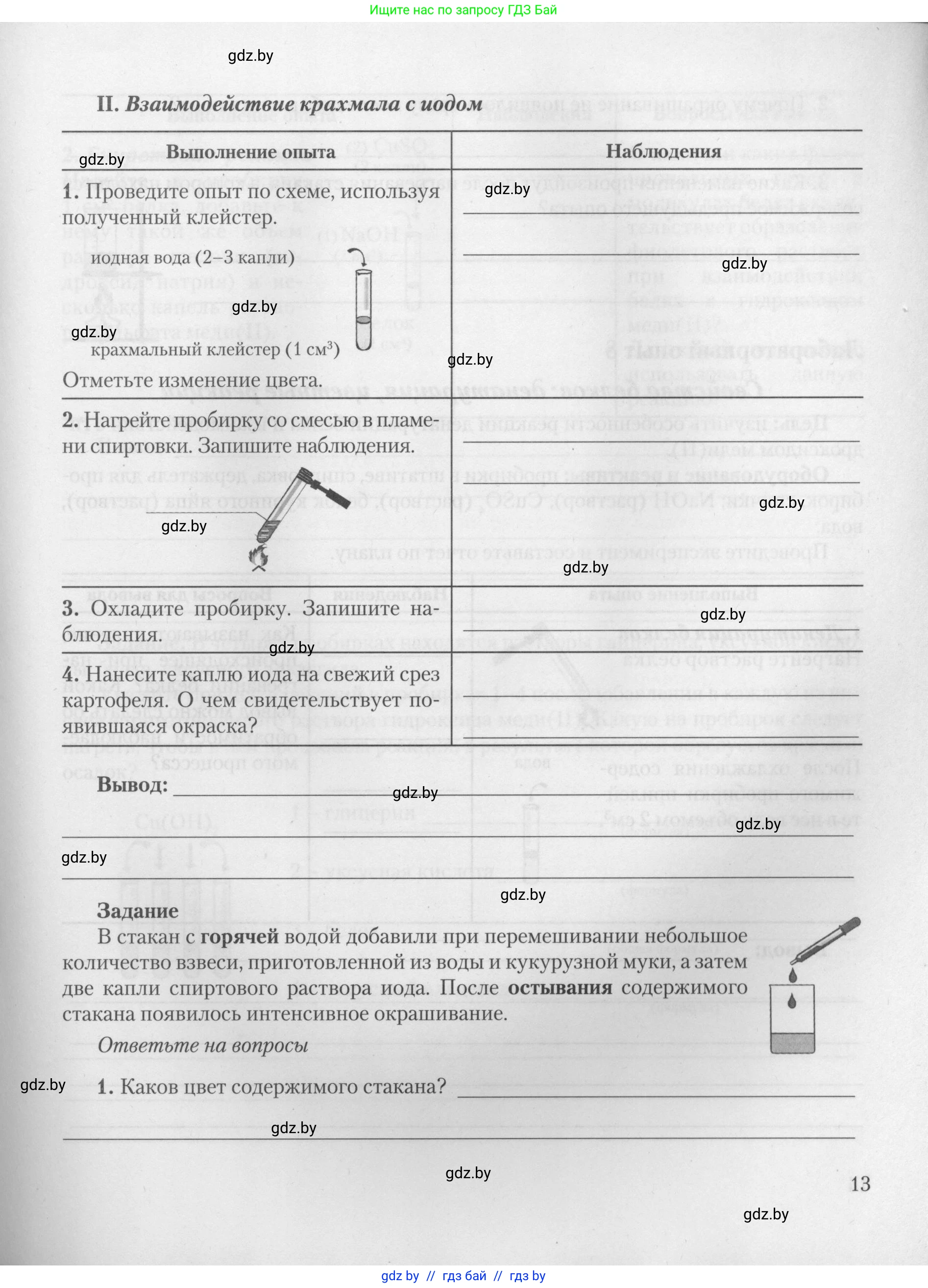 Химия, 10 класс Тетрадь для практических работ, автор: Борушко Ирина Ивановна, издательство Сэр-Вит, Минск, 2021, розового цвета, страница 13