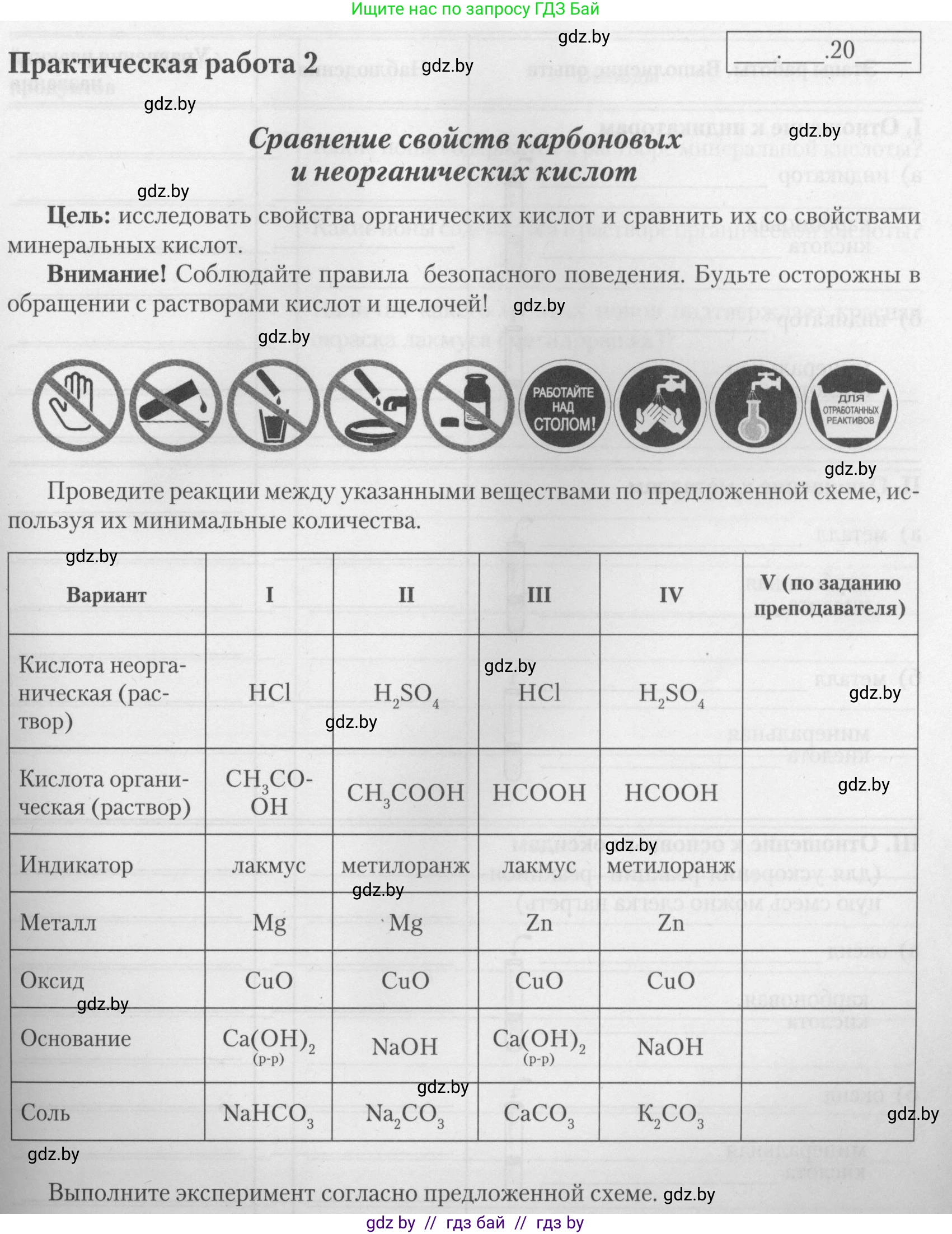 Химия, 10 класс Тетрадь для практических работ, автор: Борушко Ирина Ивановна, издательство Сэр-Вит, Минск, 2021, розового цвета, Часть 1, страница 11, номер 1, Условие