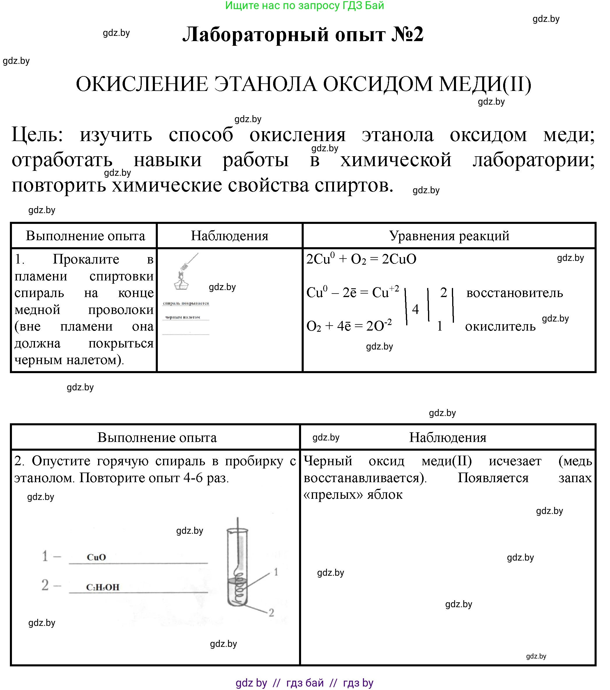 Химия, 10 класс Тетрадь для практических работ, автор: Борушко Ирина Ивановна, издательство Сэр-Вит, Минск, 2021, розового цвета, Часть 2, страница 3, Решение