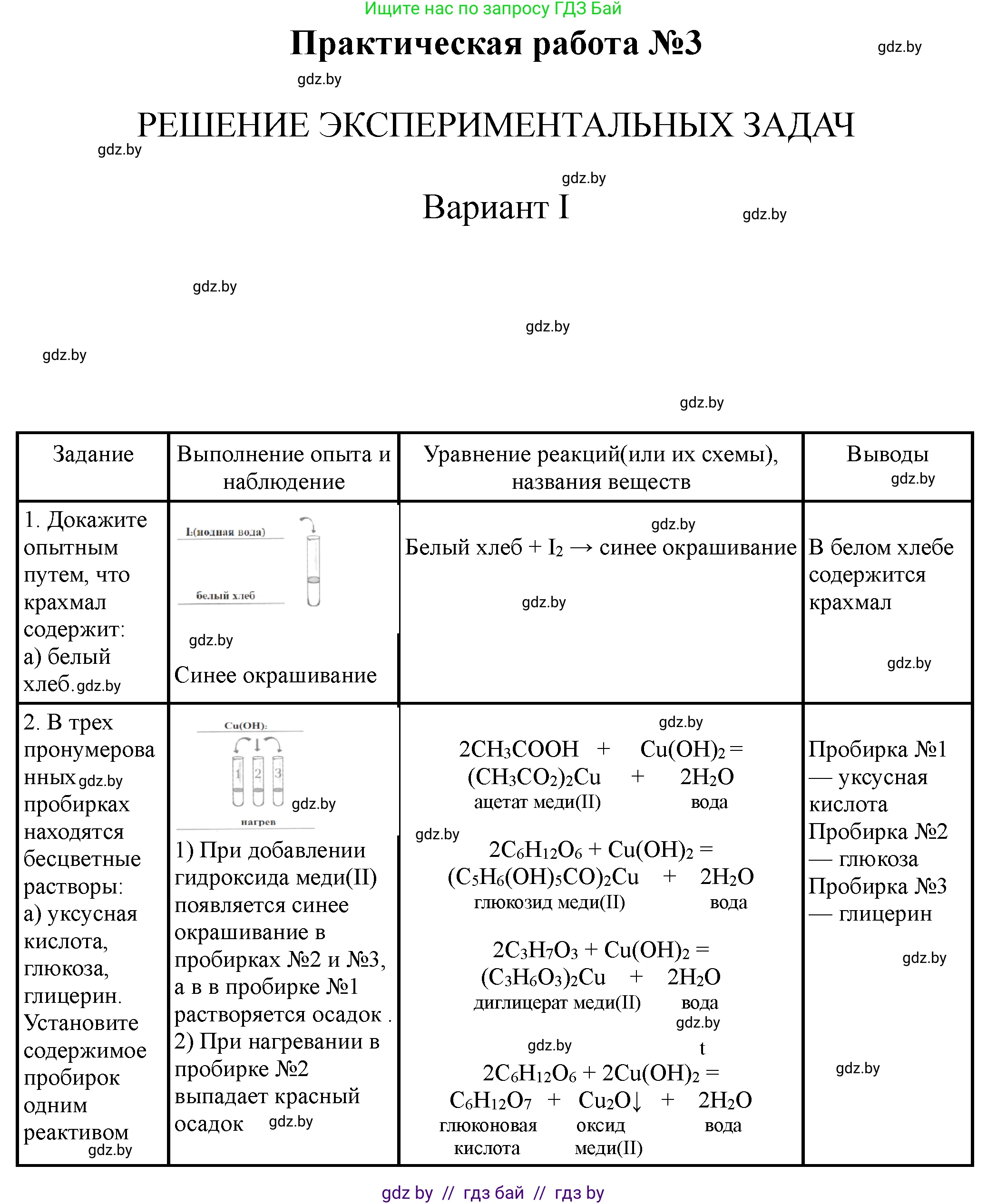 Химия, 10 класс Тетрадь для практических работ, автор: Борушко Ирина Ивановна, издательство Сэр-Вит, Минск, 2021, розового цвета, Часть 1, страница 17, номер 1, Решение