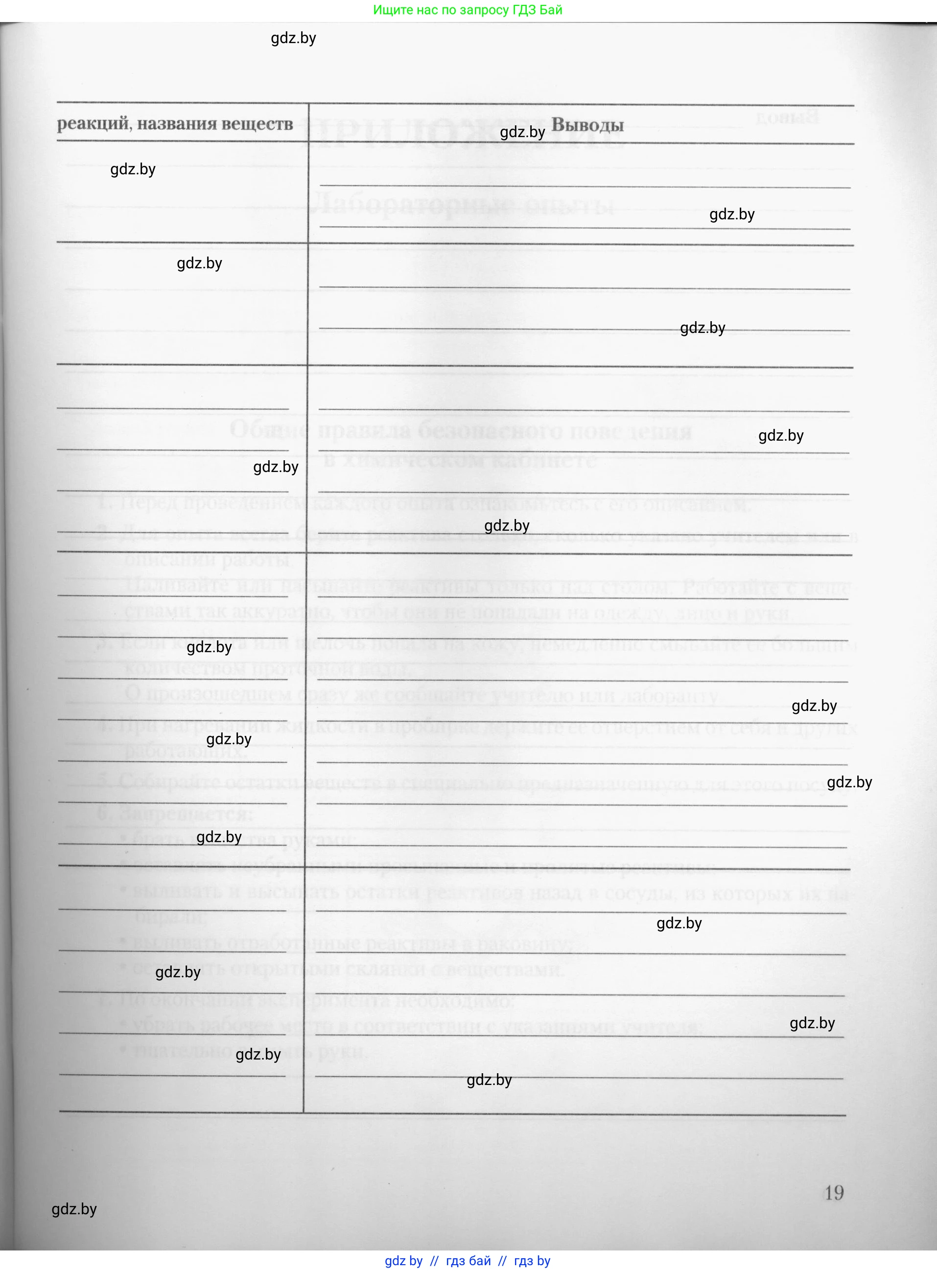 Химия, 10 класс Тетрадь для практических работ, автор: Борушко Ирина Ивановна, издательство Сэр-Вит, Минск, 2020, голубого цвета, страница 19