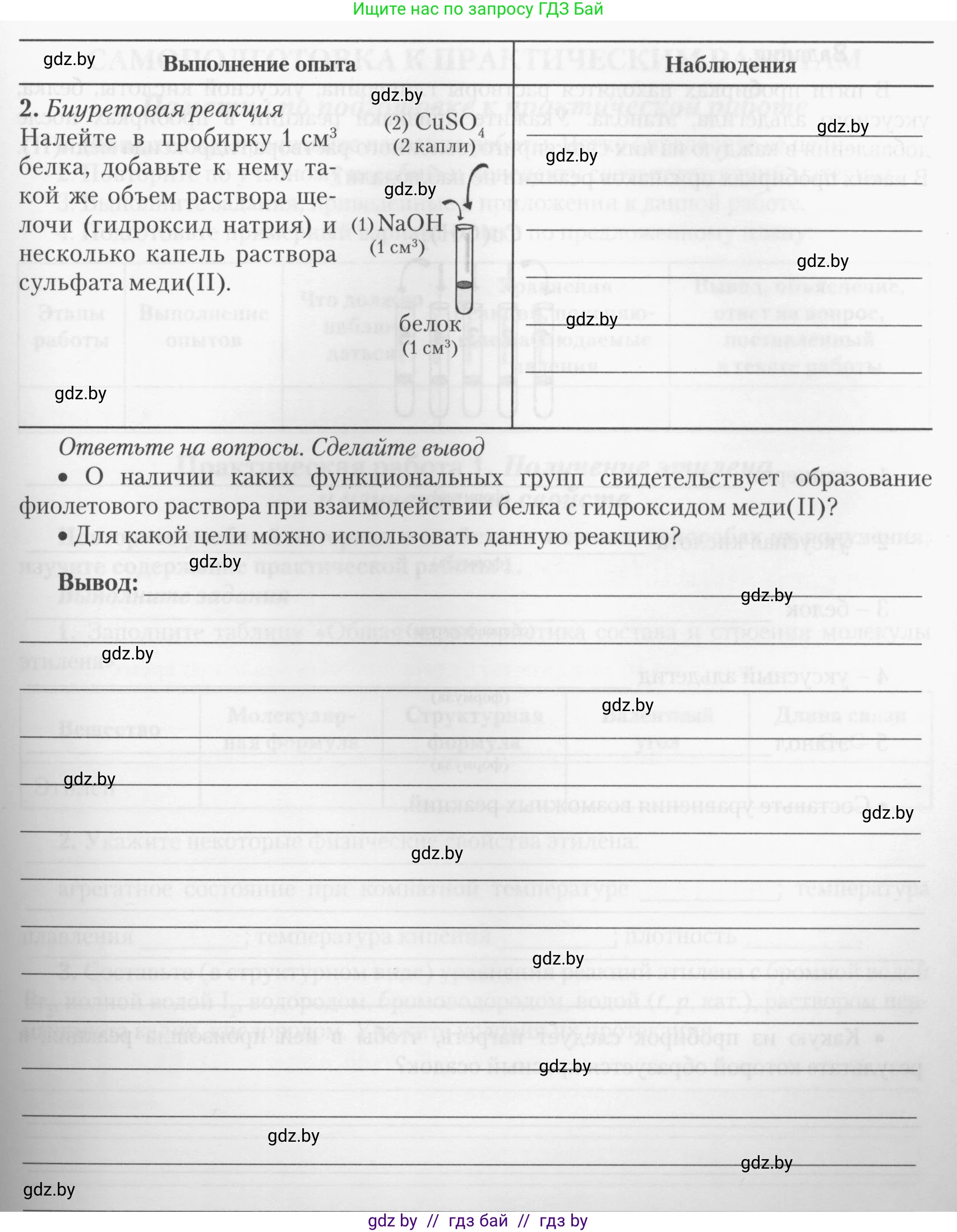 Химия, 10 класс Тетрадь для практических работ, автор: Борушко Ирина Ивановна, издательство Сэр-Вит, Минск, 2020, голубого цвета, Часть 2, страница 16, Условия (продолжение 2)