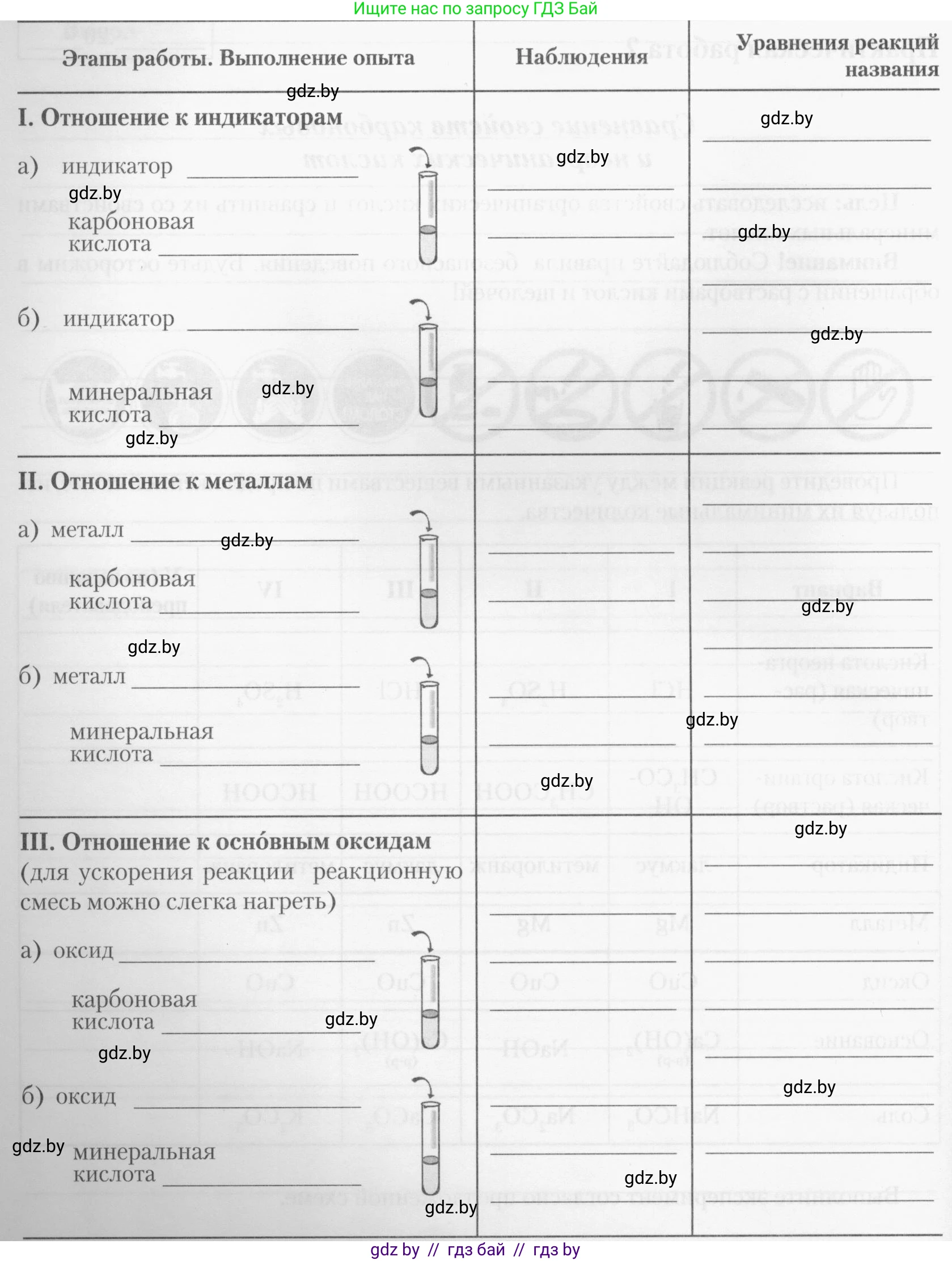 Химия, 10 класс Тетрадь для практических работ, автор: Борушко Ирина Ивановна, издательство Сэр-Вит, Минск, 2020, голубого цвета, Часть 1, страница 11, номер 1, Условия (продолжение 2)