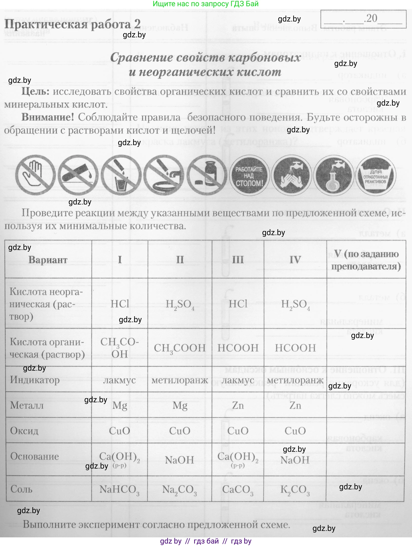 Химия, 10 класс Тетрадь для практических работ, автор: Борушко Ирина Ивановна, издательство Сэр-Вит, Минск, 2020, голубого цвета, Часть 1, страница 11, номер 3, Условия