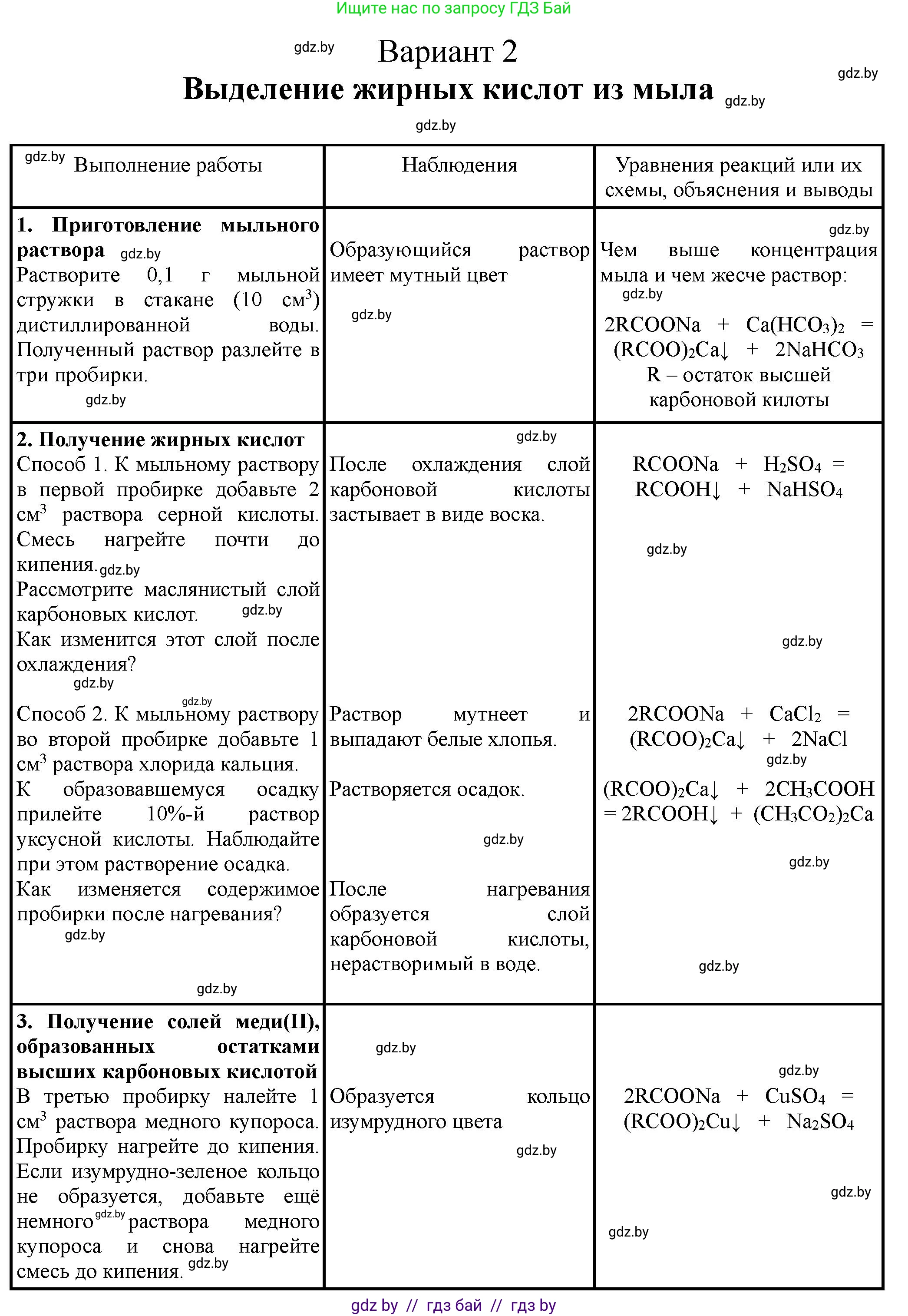 Химия, 10 класс Тетрадь для практических работ, автор: Борушко Ирина Ивановна, издательство Сэр-Вит, Минск, 2020, голубого цвета, Часть 1, страница 24, номер 2, Решение