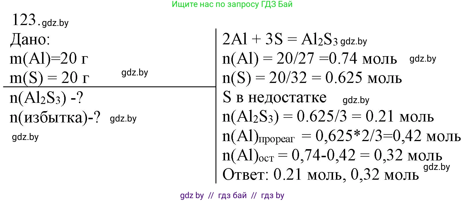 Химия, 11 класс Сборник задач, авторы: Хвалюк Виктор Николаевич, Резяпкин Виктор Ильич, издательство Адукацыя i выхаванне, Минск, 2023, зелёного цвета, страница 26, номер 123, Решение