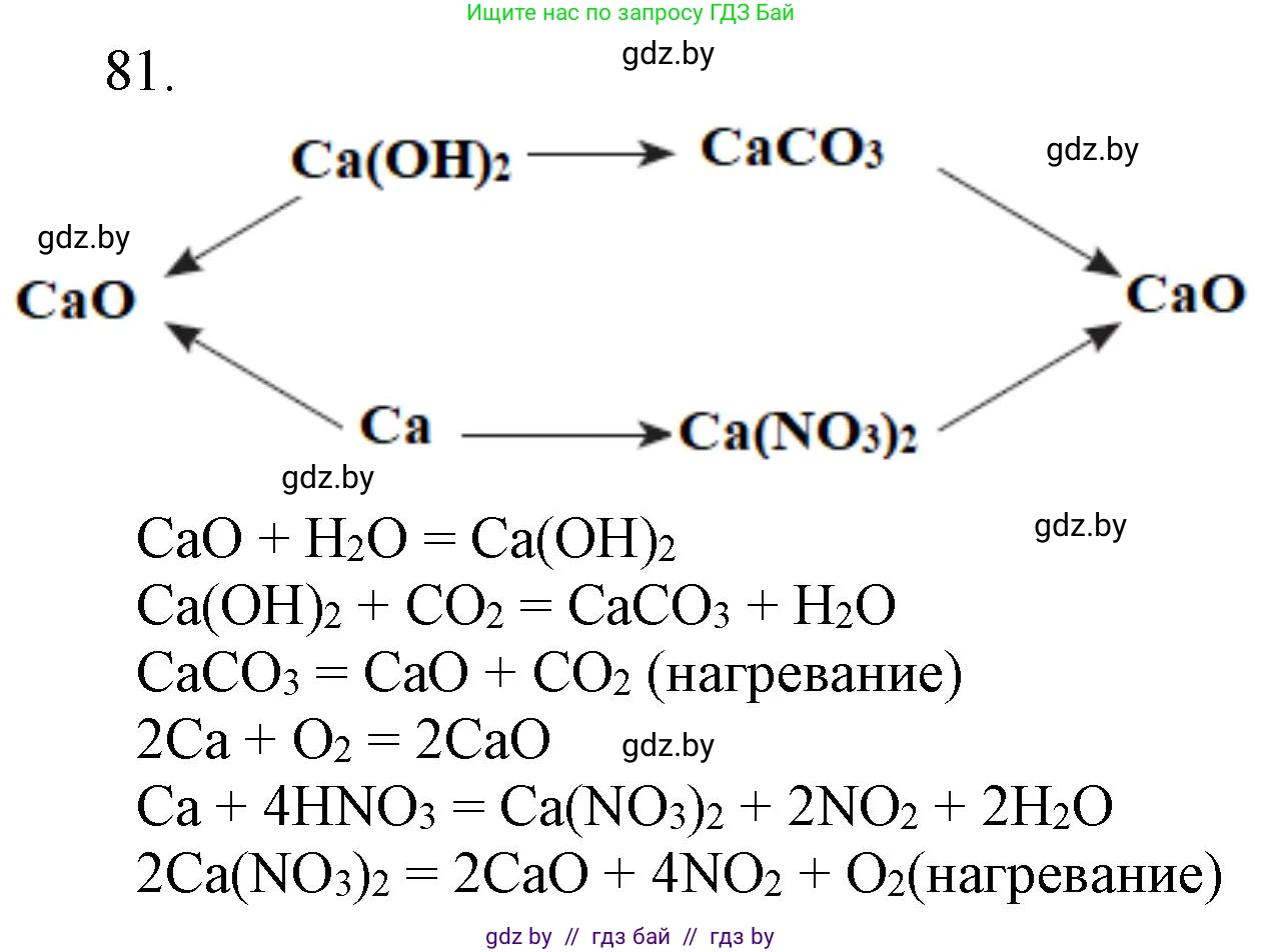 Химия, 11 класс Сборник задач, авторы: Хвалюк Виктор Николаевич, Резяпкин Виктор Ильич, издательство Адукацыя i выхаванне, Минск, 2023, зелёного цвета, страница 20, номер 81, Решение