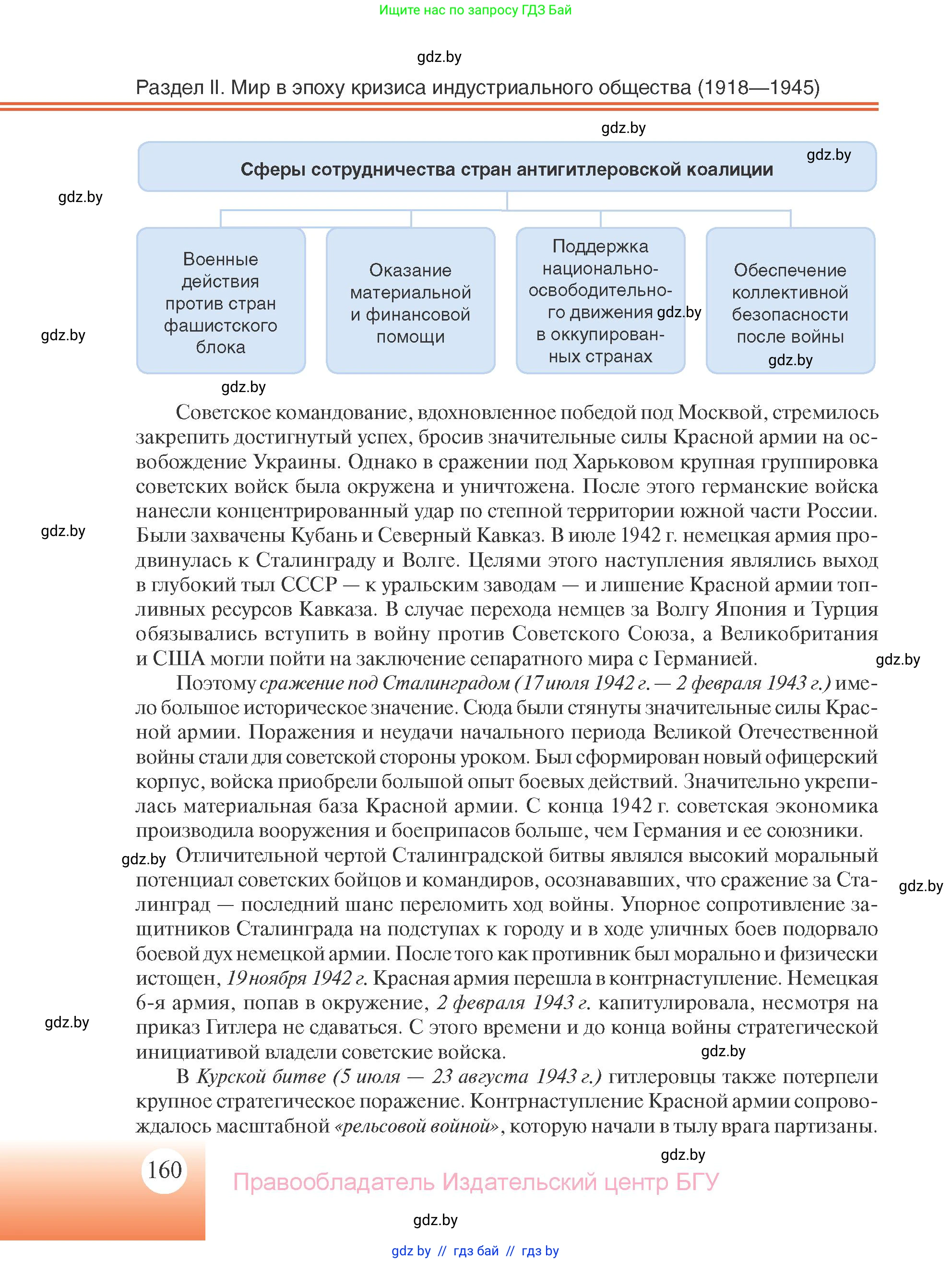 Всемирная история, 11 класс Учебник, авторы: Кошелев Владимир Сергеевич, Кошелева Наталья Владимировна, Краснова Марина Алексеевна, издательство Издательский центр БГУ, Минск, бирюзового цвета, страница 160