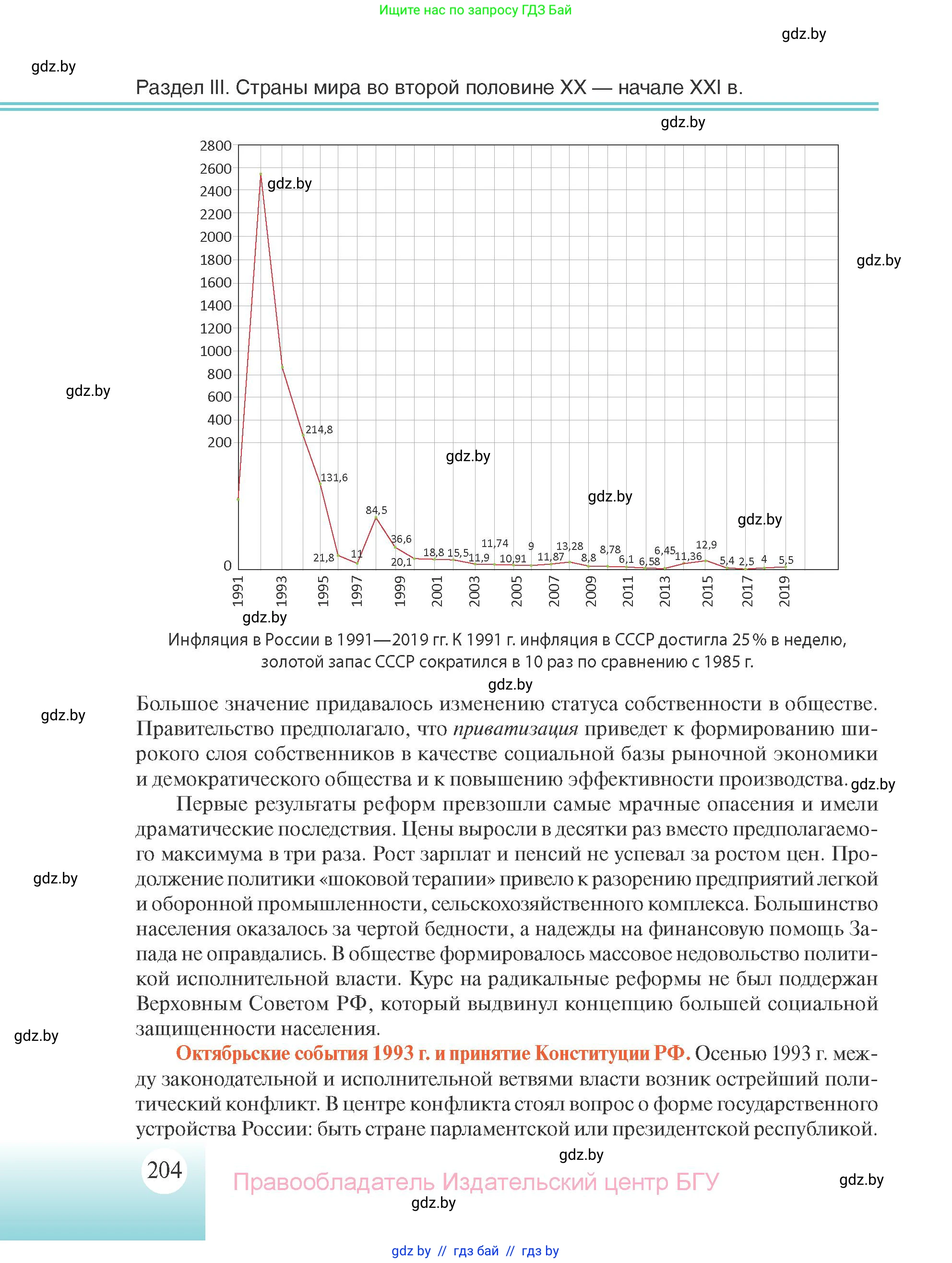 Всемирная история, 11 класс Учебник, авторы: Кошелев Владимир Сергеевич, Кошелева Наталья Владимировна, Краснова Марина Алексеевна, издательство Издательский центр БГУ, Минск, бирюзового цвета, страница 204
