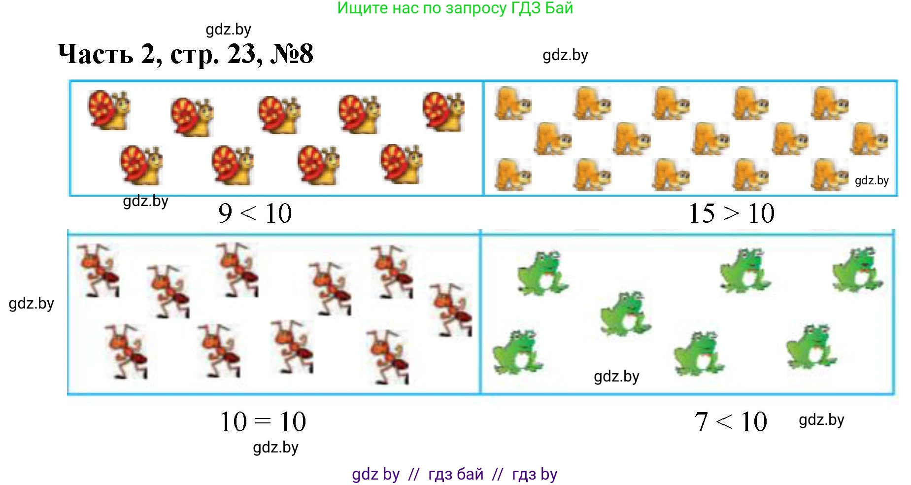 Математика, 1 класс Учебник, авторы: Муравьева Галина Леонидовна, Урбан Мария Анатольевна, издательство Академия образования, Минск, 2024, Часть 2, страница 23, номер 8, Решение
