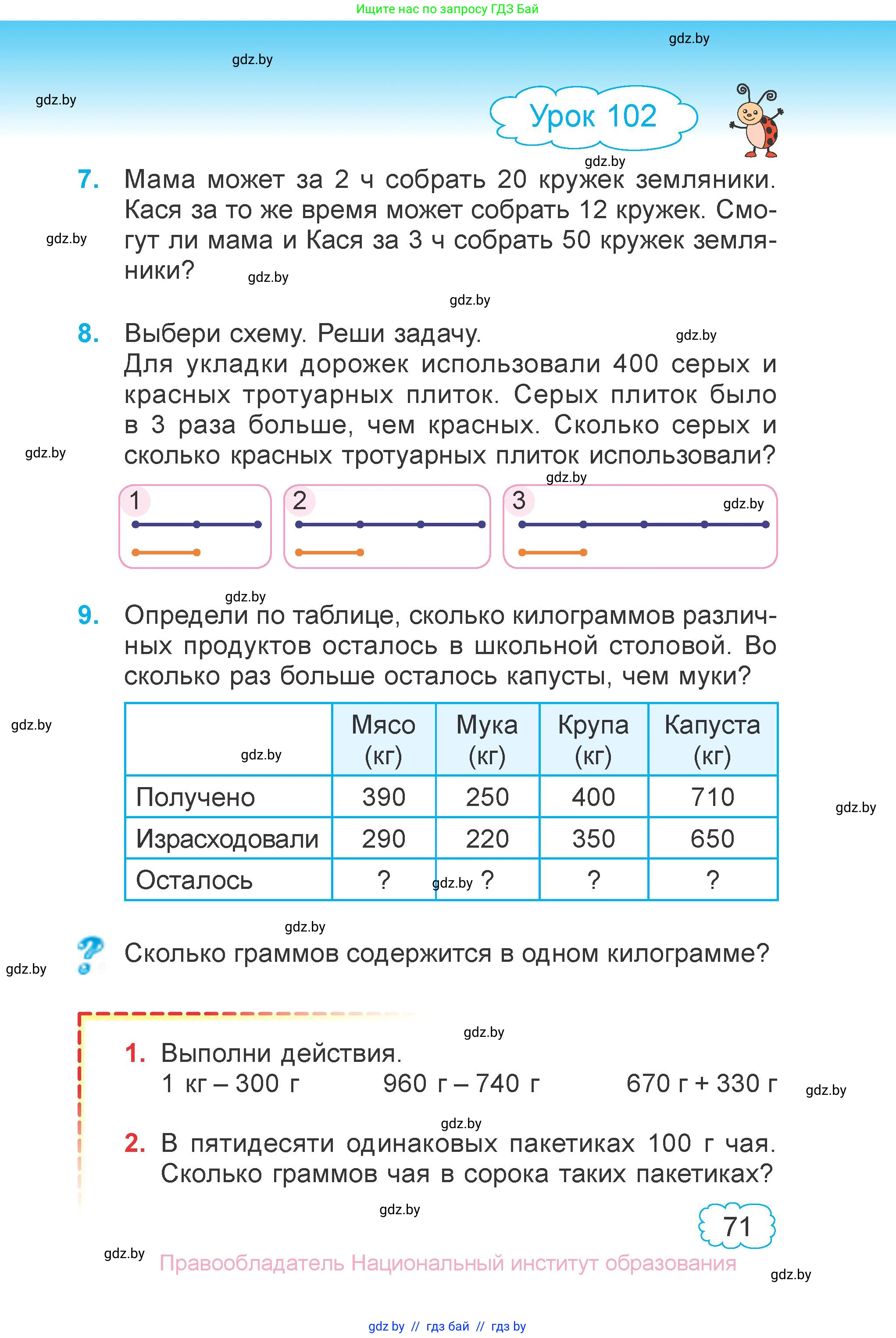 Математика, 3 класс Учебник, авторы: Муравьева Галина Леонидовна, Урбан Мария Анатольевна, издательство Национальный институт образования, Минск, 2021, оранжевого цвета, Часть 2, страница 71