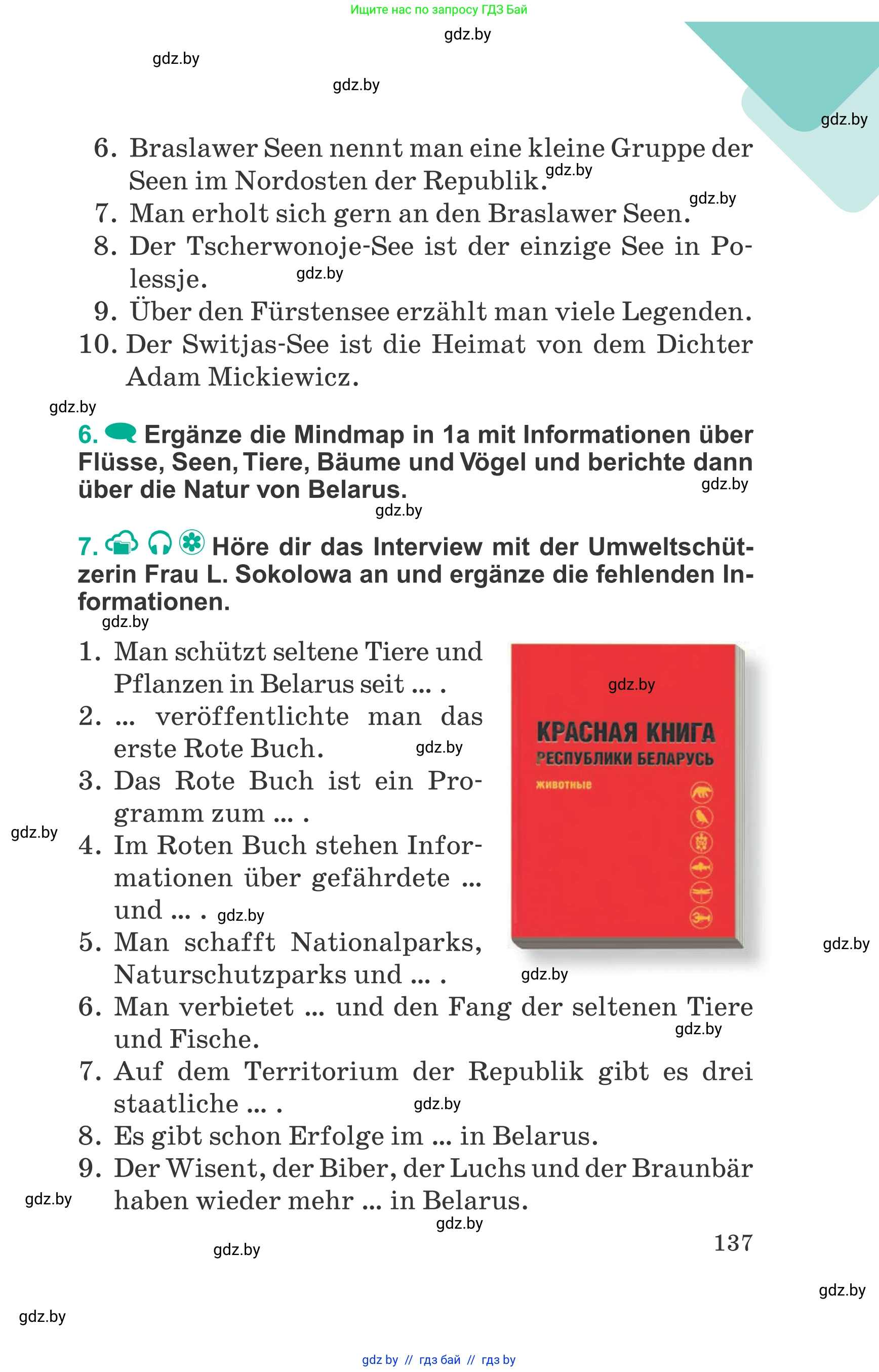 Немецкий язык (Deutsch), 6 класс Учебник (Schülerbuch), авторы: Зуевская Елена Викторовна, Салынская Светлана Ивановна, Негурэ Ольга Вячеславовна, издательство Вышэйшая школа, Минск, 2022, жёлтого цвета, Teil 2, страница 137