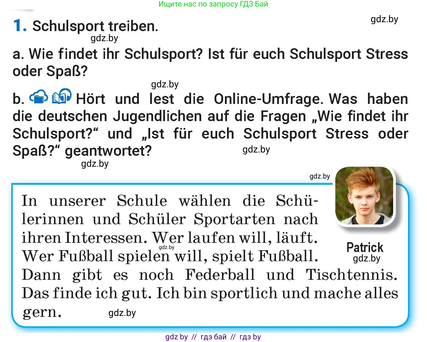 Немецкий язык (Deutsch), 7 класс Учебник (Schülerbuch), авторы: Будько Антонина Филипповна (Budjko Antonina), Урбанович Инна Ювинальевна (Urbanowitsch Ina), издательство Вышэйшая школа, Минск, 2021, страница 101, номер 1, Условие