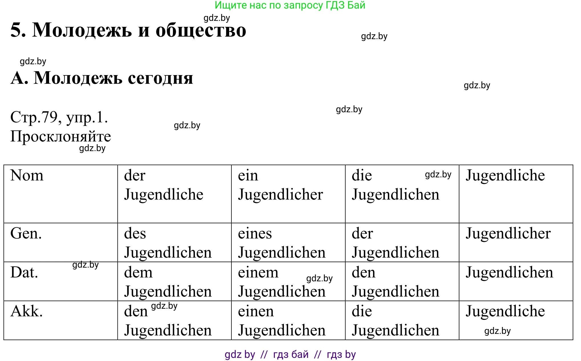 Немецкий язык (Deutsch), 10 класс рабочая тетрадь (arbeitsheft), авторы: Будько Антонина Филипповна (Budjko Antonina), Урбанович Инна Ювинальевна (Urbanowitsch Ina), издательство Аверсэв, Минск, 2020, страница 79, номер 1, Решение