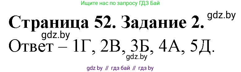 Обж, 5 класс рабочая тетрадь, авторы: Гамолко Сергей Николаевич, Занимон Александр Яковлевич, Мишкевич Михаил Константинович, Сушко Анатолий Анатольевич, издательство Аверсэв, Минск, 2018, зелёного цвета, страница 52, номер 2, Решение