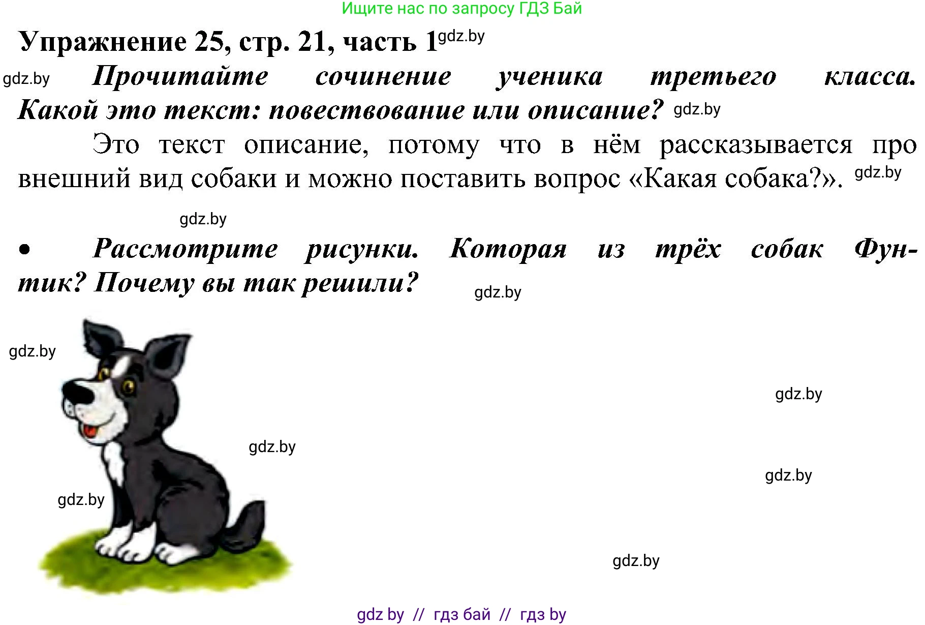 Русский язык, 3 класс Учебник, авторы: Антипова Маргарита Борисовна, Верниковская Алла Викторовна, Грабчикова Елена Самарьевна, издательство Национальный институт образования, Минск, 2023, Часть 1, страница 21, номер 25, Решение