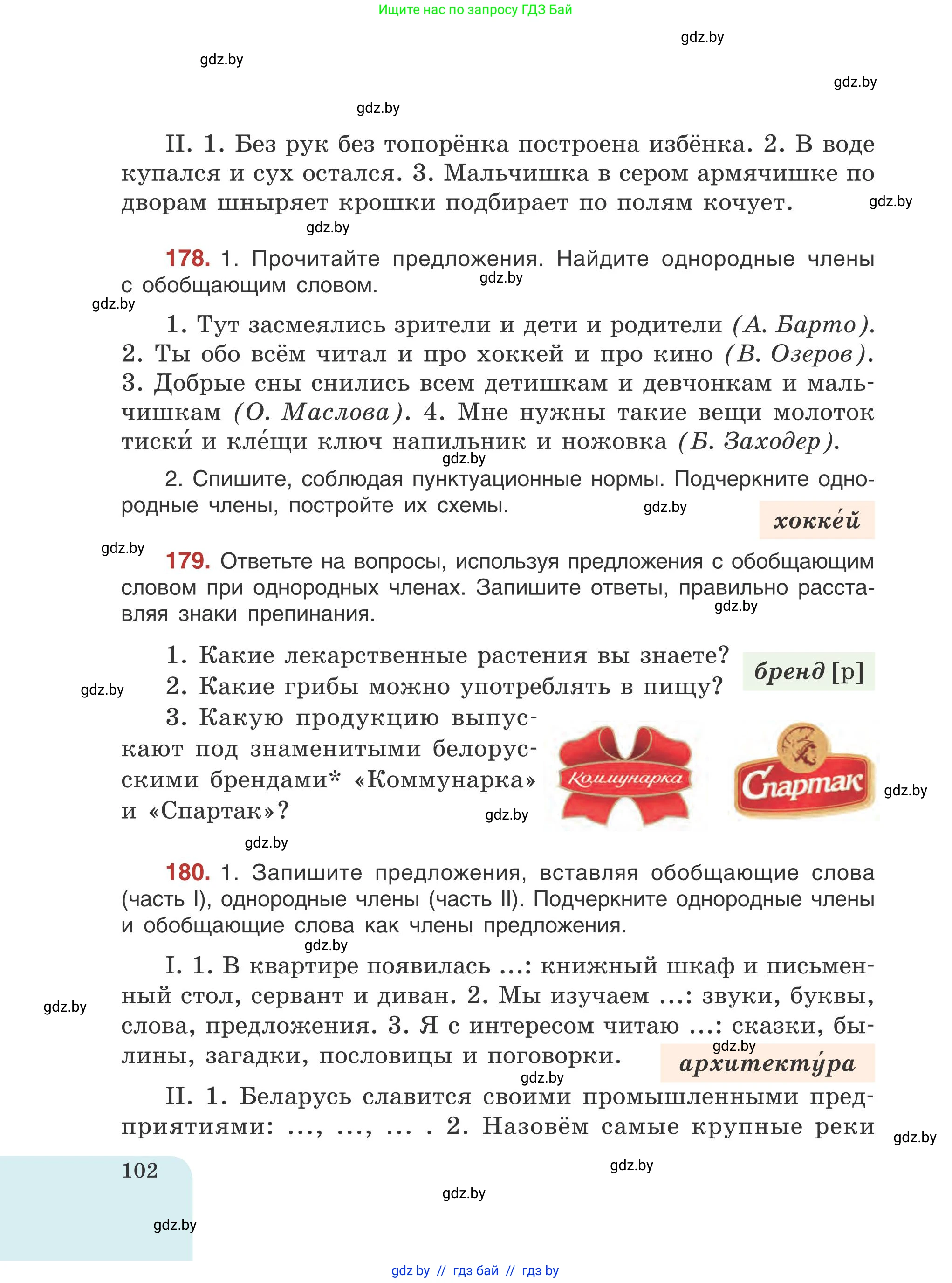 Русский язык, 5 класс Учебник, авторы: Мурина Лариса Александровна, Игнатович Татьяна Владимировна, Жадейко Жанна Фёдоровна, издательство Академия образования, Минск, 2025, голубого цвета, Часть 1, страница 102
