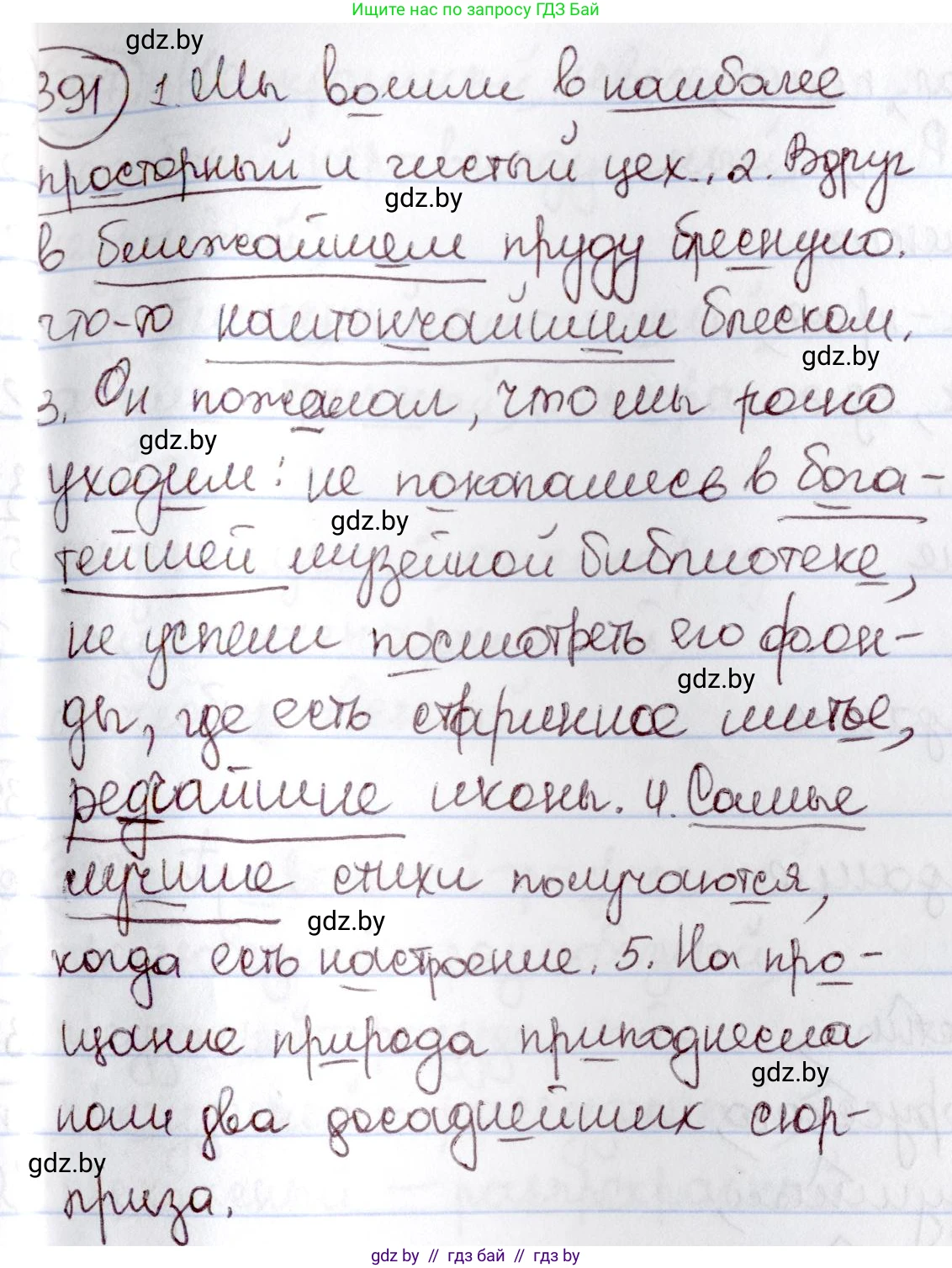 Русский язык, 6 класс Учебник, авторы: Мурина Лариса Александровна, Игнатович Татьяна Владимировна, Жадейко Жанна Фёдоровна, издательство Национальный институт образования, Минск, 2020, страница 176, номер 391, Решение 2