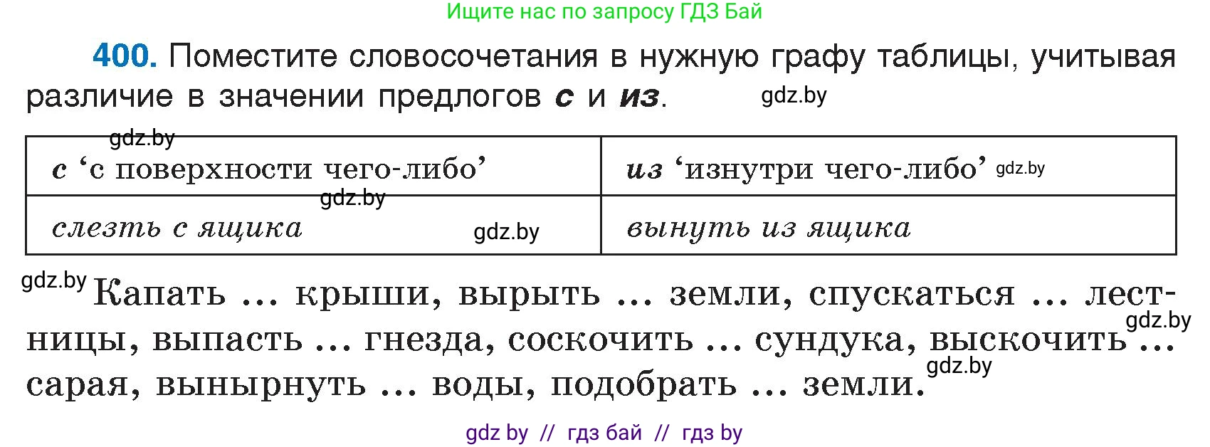 Русский язык, 7 класс Учебник, авторы: Волынец Татьяна Николаевна, Литвинко Франя Михайловна, Долбик Елена Евгеньевна, Таяновская И В, Винник И Р, издательство Национальный институт образования, Минск, 2020, бирюзового цвета, страница 192, номер 400, Условие