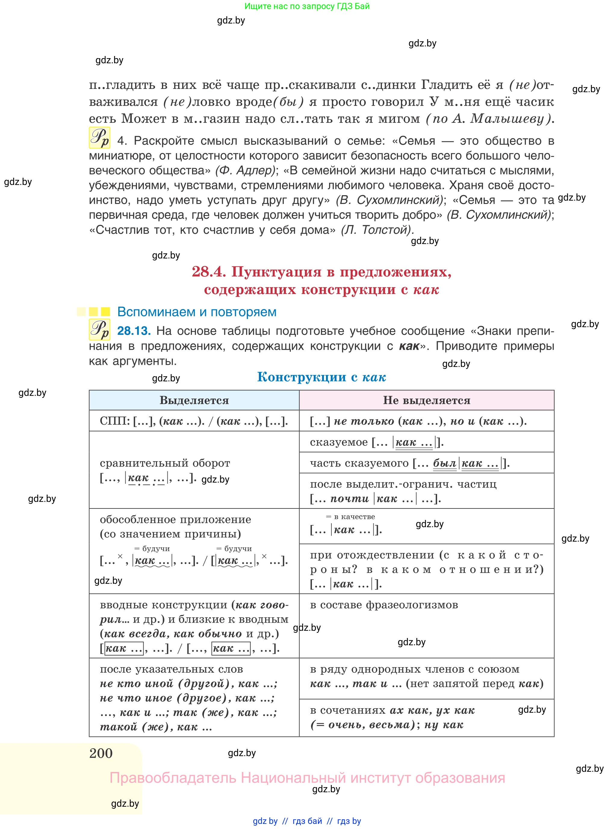 Русский язык, 11 класс Учебник, авторы: Долбик Елена Евгеньевна, Литвинко Франя Михайловна, Мурина Лариса Александровна, Шиманович Т В, Таяновская И В, Орловская О Я, издательство Национальный институт образования, Минск, 2021, страница 200