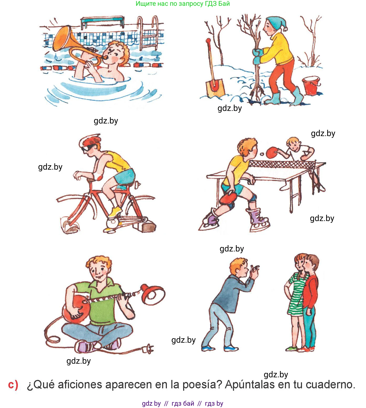 Испанский язык, 6 класс Учебник, авторы: Цыбулева Татьяна Эдуардовна, Пушкина Ольга Александровна, издательство Издательский центр БГУ, Минск, 2018, Часть 1, страница 40, номер 1, Условие (продолжение 2)